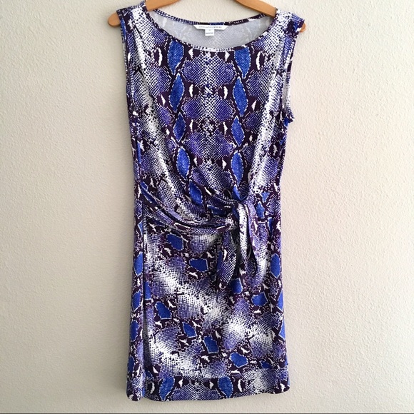 Diane Von Furstenberg Sheath Dress Sz 12 Purple - Picture 1 of 8